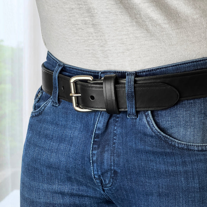 Heavy Duty Leather Work Belt for Men - Assembled in USA by Turtleback