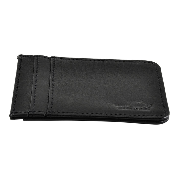 Front Pocket Wallet ID Window Minimalist Slim Card Holder with RFID Blocking Thin Genuine Leather