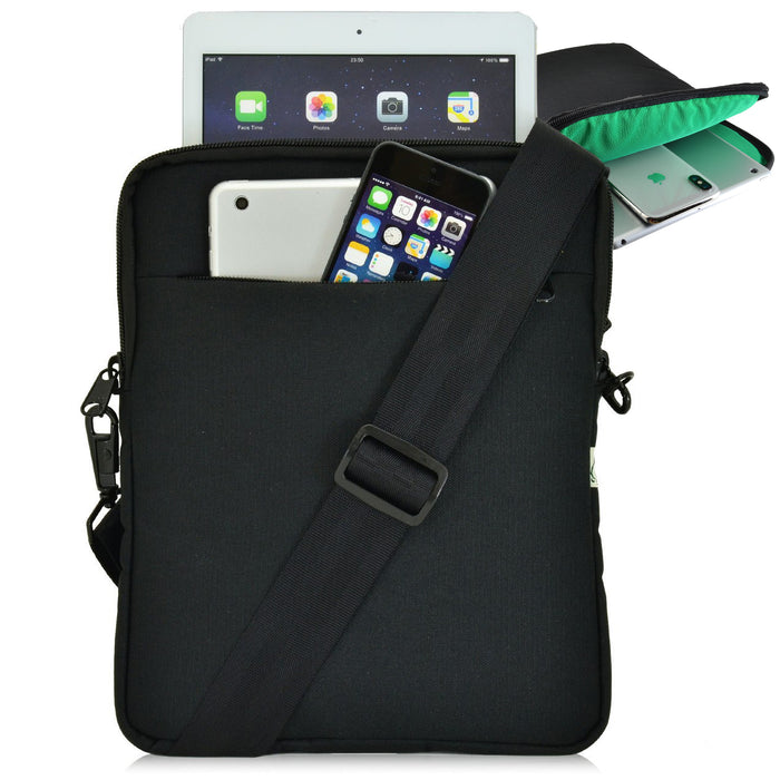 Padded iPad Sleeve Slip Case with Removable Strap for iPads and Tablets (up to 11") - Made in USA